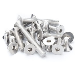 CONPHERON Flat Head Hex Socket Cap Screws Countersunk Allen Screw Bolts 304 Stainless Steel Machine Screws M4x20mm,50 pcs
