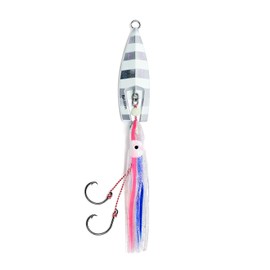 BAKSTORM Slow Fall Wings, Type Ink, 8.8 oz (250 g), Metal Jig, Slow Jig, Jig, Octopus Bait, Bottom, Bluefish, Mahata, Tala, Red Snapper, Fishing Gear, Baxt, Silver Glow Stripe