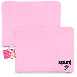 spunj 2pk The Ultra Thirsty Sponge Cloth Pink | Super Absorbent Cleaning Cloths for Home | Holds 7x its Weight in Water | Drip Free Cleaning Cloth & Duster Cloth | Lint Free Cloths to Clean Surfaces