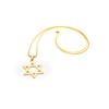 BIYONGDE Mens Womens Flat Star of David Pendant, 24 Inches