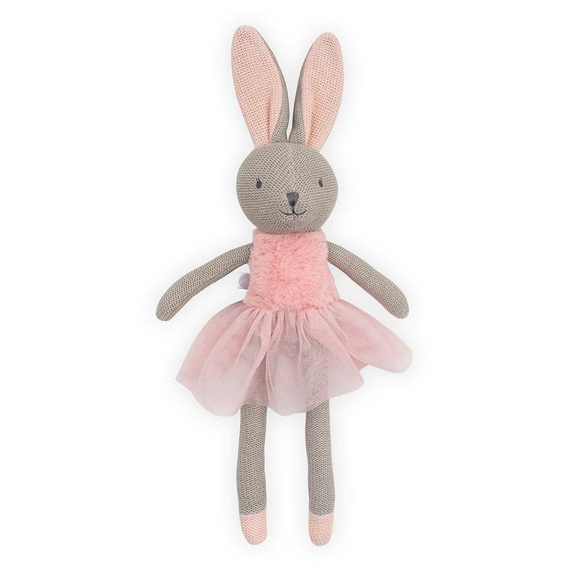 Jollein 037-001-65365 Stofftier Kuscheltier Hase Kaninchen Mädchen NOLA rosa 50