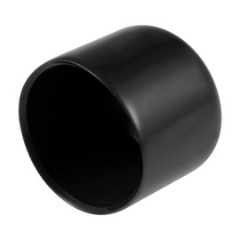 uxcell 8pcs Rubber End Caps 1 1/2"(38mm) ID Vinyl Round End Cap Cover Screw Thread Protectors Black