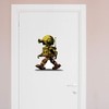 Extra Large 460mm 'Retro Toy Robot' Permanent Sticker Decal for