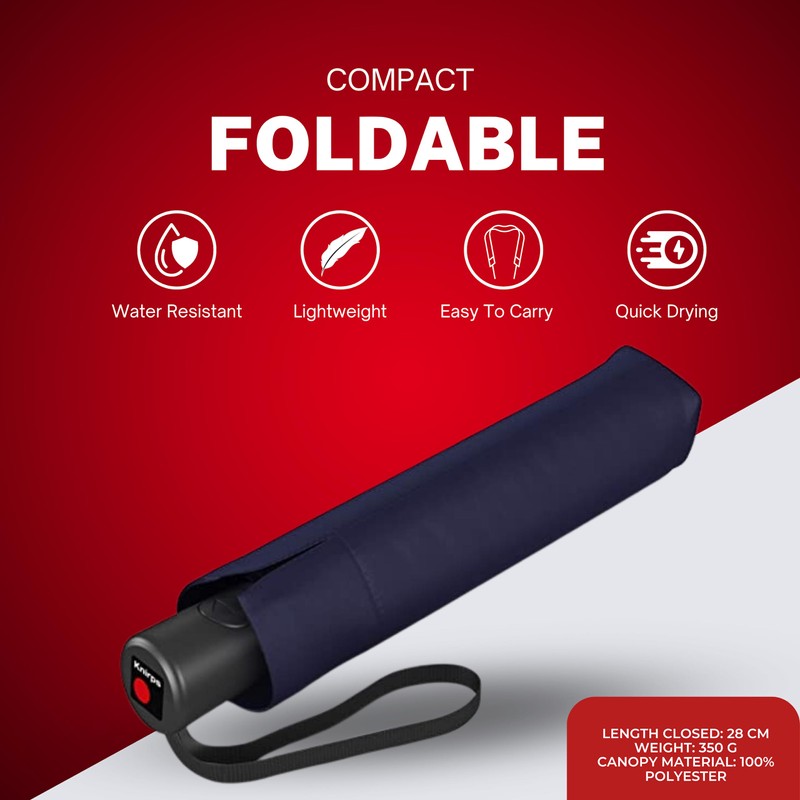 Knirps A.200 Medium Duomatic Pocket Umbrella - Compact and Storm