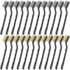 Jeffbaubl 24 Pieces Small Wire Brush, 6.7 Inch Scratch Brushes,