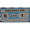 Square Drive Screws 1-1/4" x No. 8 Countersunk BZP (200