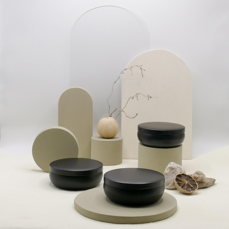 Dosenritter 3 x round jewellery boxes / cosmetic storage made