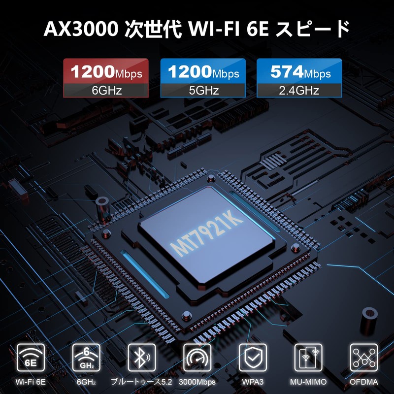 WAVLINK WIFI6 PCIe Wireless LAN Card PCIe Adapter 802.11AX Dual