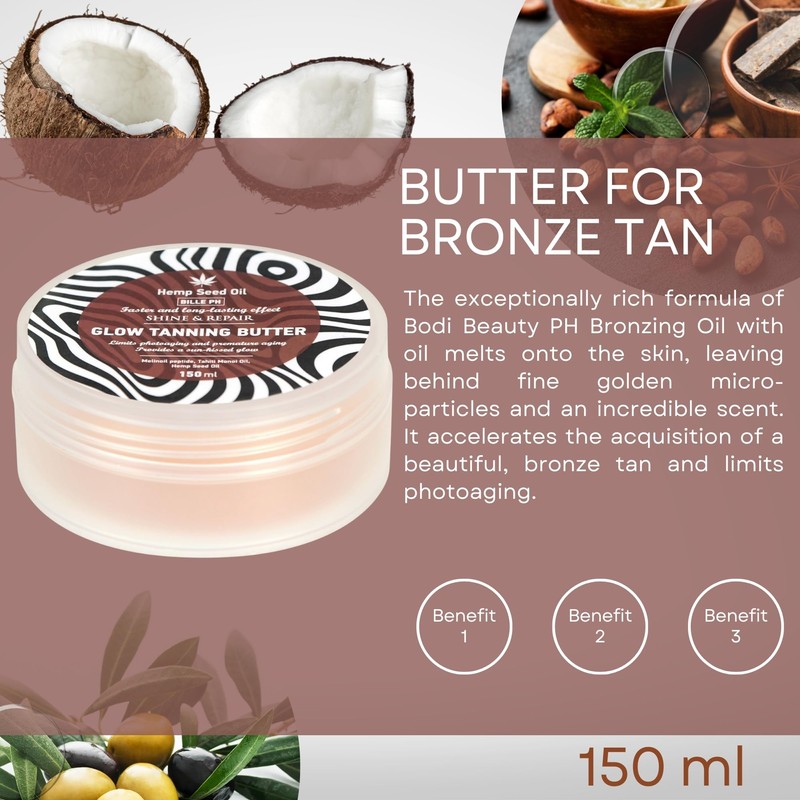 BODI BEAUTY Glow Tanning Butter Oil for a Bronze Tan
