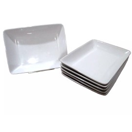 SET of 6  AMERICAN AIRLINES FIRST CLASS WHITE PORCELAIN ENTREE DISHES "deSter"