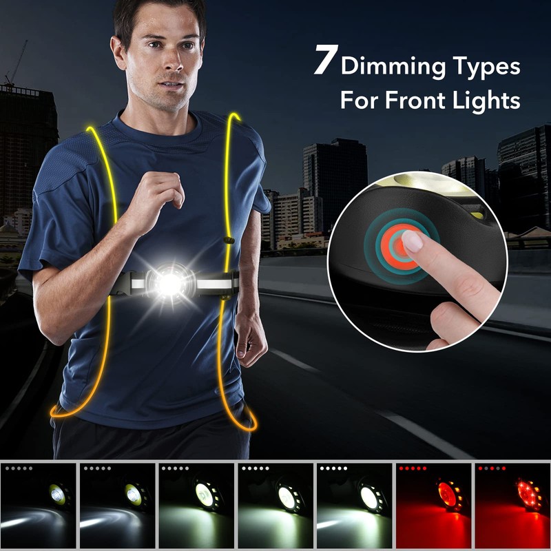 KICLBD Special Running Light for Runners, USB Rechargeable LED Chest