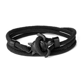 HuiApparel Sea Turtle Wrap Bracelet - Unique Design, Adjustable Nylon, 21" Length (Black)