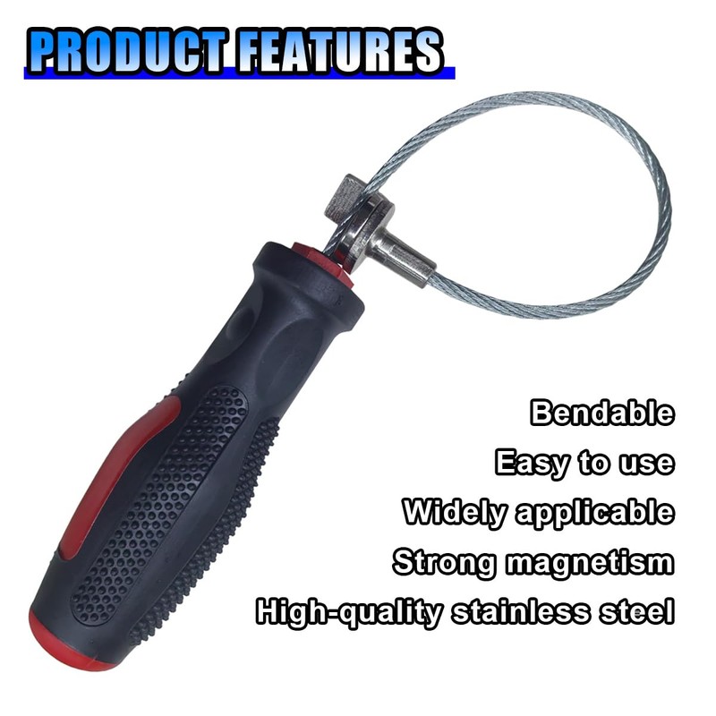 KITUREK Strong Magnetic Oil Drain Plug Remover Tool, 12.9 Inch