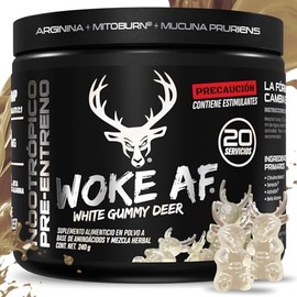 Bucked Up Woke AF Pre Entreno Pre Workout | Estimulantes + Beta Alanina + Citrulina + Cafeina Anhidra Microencapsulada| Entrenamiento, Energía, Desemp