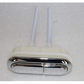 10 cm (3.9 Inch) Chrome Oval Shaped Dual Flush Button by NuFlush