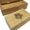 Black Leaf Bamboo Rolling Box II with 3-Part Pollen Box