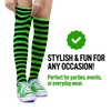Dress Up America Black and Green Striped Socks for Kids