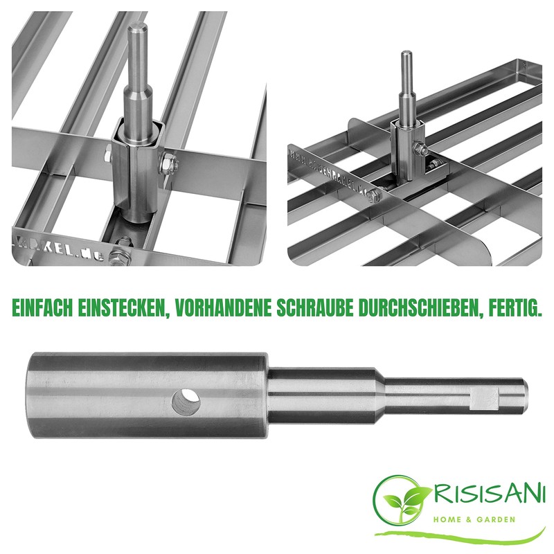 RISISANI® Handle Adapter for Gardena Tool Handles, Lawn Squeegee and