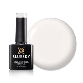 Bluesky All in One Fast & Easy Builder Gel Sensitive 10ml, Milky Warmth - White, Nail Strengthener and Extender for Sensitive Nails, Requires Curing Under LED UV Nail Lamp
