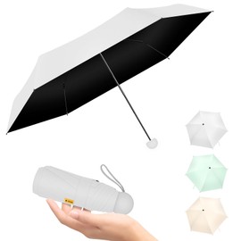 UFP50+ Folding Umbrella, UV Protection, Light Blocking, Heat Blocking, Compact, Ultra Lightweight, For Both Sunny and Rainy Weather, Women's, Folding Parasol, Portable, Convenient, Heatstroke