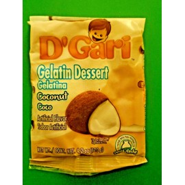 2 PACK D'GARI GELATIN DESSERT COCONUT FLAVOR/GELATINA DE COCO