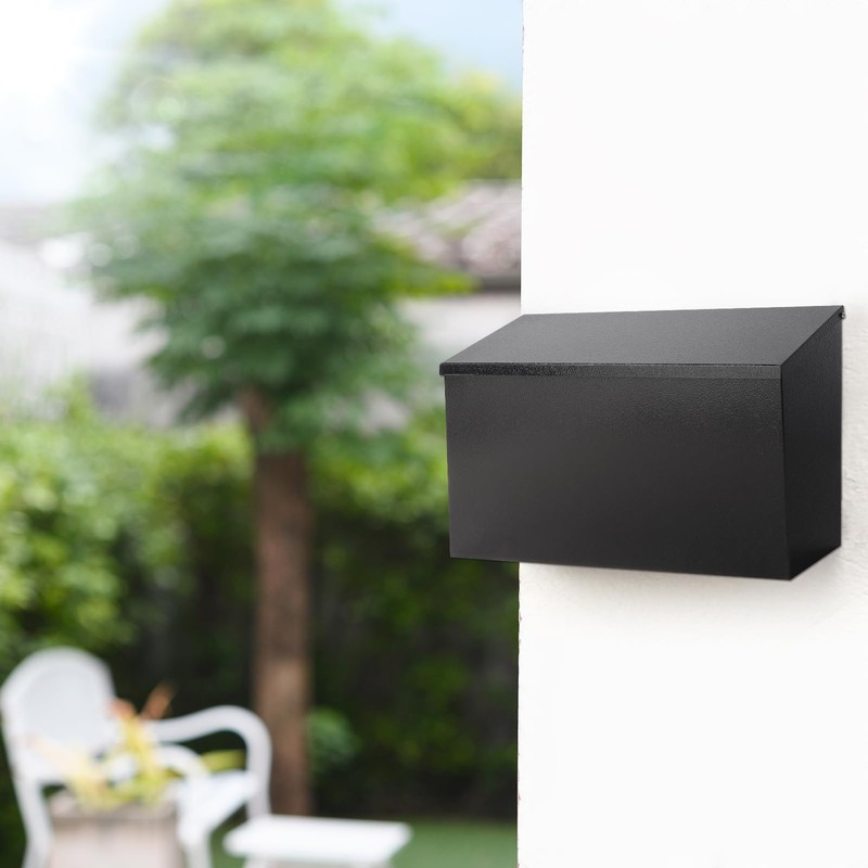 Wall-Mount Mailbox for Outside,Galvanized Steel Metal Post Box,Large Capacity Mail