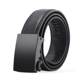 Kajeer Boy Belts Ratchet,Durable PU Leather Belt Click Ratchet Closure Adjustable Kid Youth Belt for School Uniform Casual