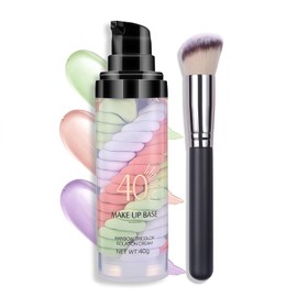 DAGEDA Primer for Face before Makeup, SPF 40 Lightweight Sunscreen Isolation Cream,Color Correcting Skin Tone, Oil Control, Moisturizing Face Primer with Brush