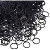 Paquete de 1000 Piezas Mini Liga Plástica Negra Cabello para