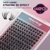 Mayhug Eyelash Extensions, 3D Effect, Individual Eyelashes, 144 Pieces, D
