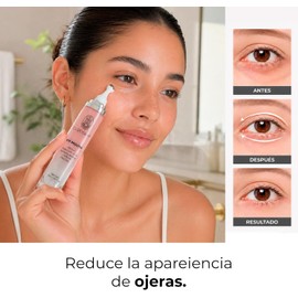 CLEOSKIN Crema Contorno de Ojos Antiarrugas con 3% Retinol y 5% Cafeína Suero para Tratamiento Nocturno Elimina Ojeras Bolsas Hinchazón y Patas de Gallo Aplicador Roll-On Metálico 15ml