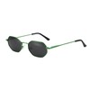 ZENOTTIC Mini Cool Octagonal Sunglasses Women Men Polarised Metal Frame