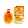 Jayeonpong Orange Dishwashing Liquid Set (490ml Bottle + 1.1L Refill) Refill) - 1pc