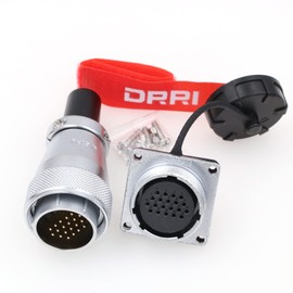 DRRI WEIPU WS28 20-Pin Panel Mount Heavy Duty AC DC Circuit Signal LED Industrial Bulkhead Electrical Male Plug Female Socket