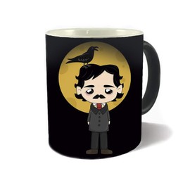Taza Mágica 11oz Edgar Allan Poe caricatura