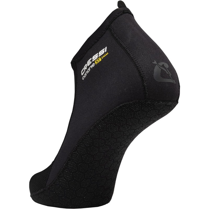 CRESSI Canarie ST 2 mm Diving Socks, Black/Black, M