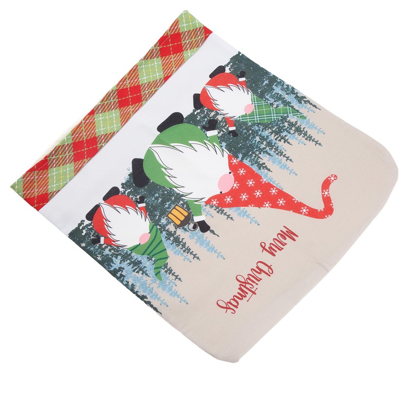 4pcs Chair Covers Soft Elastic Stretch Santa Claus Pattern Dining
