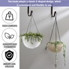20PCS Mini S Shaped Hooks - Black Stainless Steel, Heavy