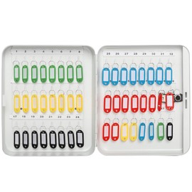 Decaller Secure Key Box with Combination Lock, Key Cabinet Wall Mount Lock Box with 48 Hooks, 11 4/5" x 9 1/5" x 3"