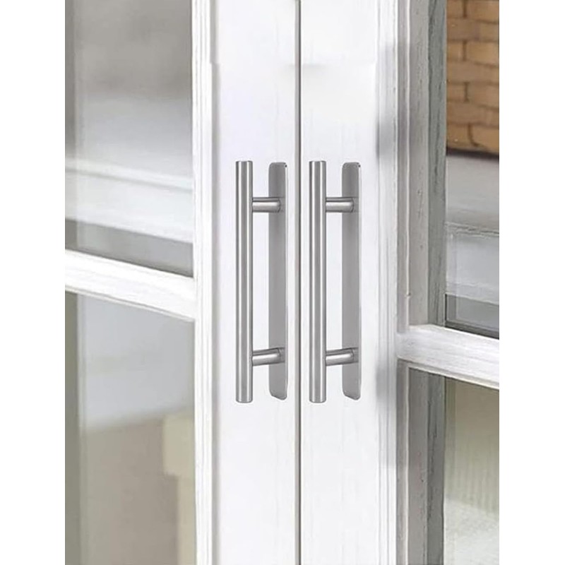 bepisof 2Pack Self-Adhesive Drawer Handles Stick On Cabinet Pulls Aluminum