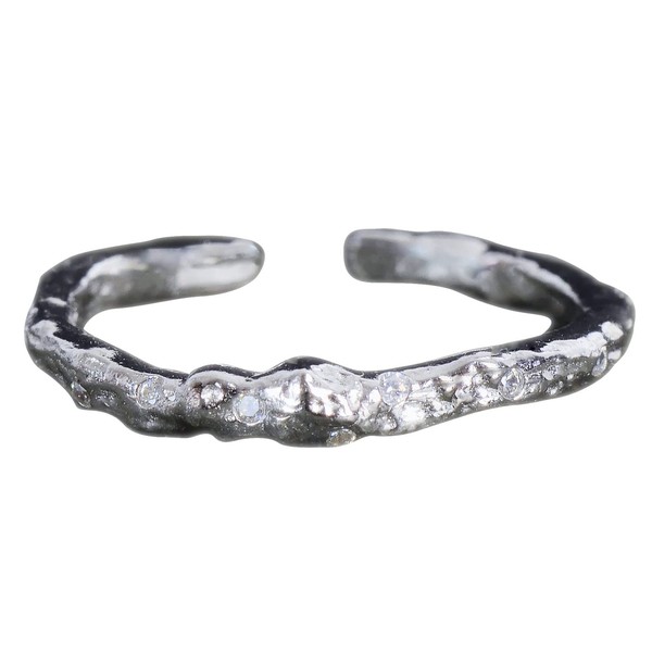 NicoWerk SRI816 Women's Silver Ring Slim 925 Sterling Silver Simple