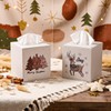 Acellegic 2 Pcs Christmas Square Linen Tissue Box Cover Rustic