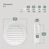 Vent Systems 4'' Inch White Pack of 5 Soffit Vent