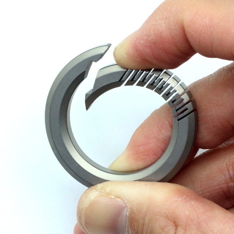 TUNUKE Titanium Carabiner Small Key Chain Keyring Ring Lightweight Mini,