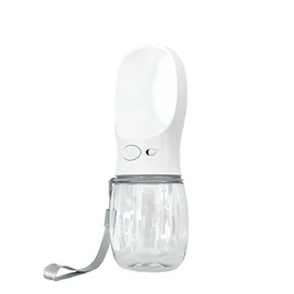 Pets Dogs Cats Portable Water Bottle Feeder Bowl for Walking,Hiking,Beach,Outdoor(Blue White Pink),Lead Leash Accessory Puppy Dogs Pets Drink Alternative (White, 350ml)