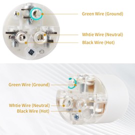 Suplevel 20 Amp 125 Volt Electrical Replacement Plug and Connector, NEMA 5-20 Extension Cord Ends, 2 Pole, 3 Wire Grounding, Industrial Grade, Straight Blade, Heavy Duty, 5 Set, ETL Listed