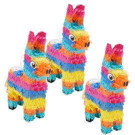 Blue PANDA - Paquete de 3 piñatas de burro para fiesta de cumpleaños, piñata mexicana para suministros de fiesta de Cinco de Mayo (5.5 x 9.25 x 2.15 pulgadas)