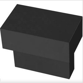 Liberty P43526W-FB 1 3/16" Modern Column Cabinet Knob Flat Black Finish