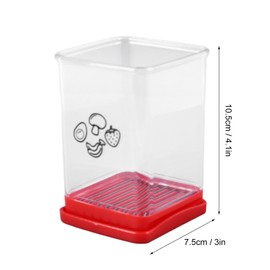 Vaso Cortador de Frutas con Cuchillas de Acero Inoxidable, Cortador en Cubitos sin Esfuerzo para Verduras, Huevos y Fresas