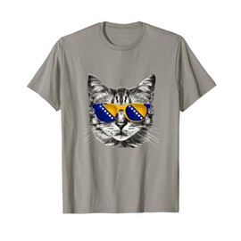 Bosnian Flag Cat Owner Souvenirs Products Kitten Bosnia T-Shirt